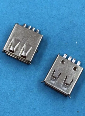 优惠usbaf焊线式插座a母长体af黑白胶加护套加长 usb连接器