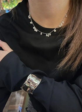 泪碎星河满天星钻石项链珠串锁骨链手链戒指不规则水滴流苏网红款