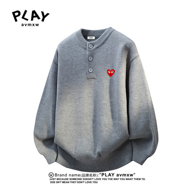 PLAYAVMXW时尚老钱亨利领外套