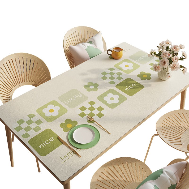 2024新款简约桌布PVC防水防油防烫免洗桌垫皮革桌布餐桌垫茶几垫