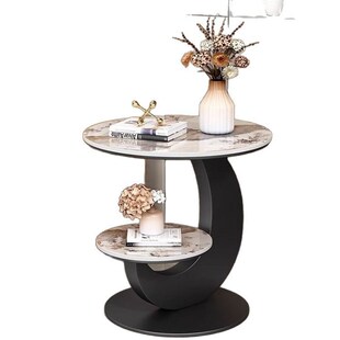 轻奢沙发边几客厅岩板茶几网红小茶几简约现代创意阳台小圆桌