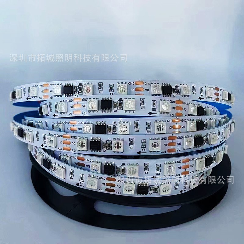 12V/24V/2811/1903/USC2904全彩灯带RGBW512可编程跑马流水灯条