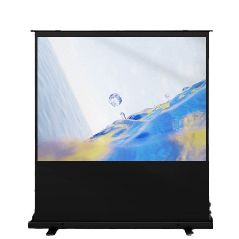 JAVES  100寸16:9  便携气压地拉幕金属抗光幕布 家庭影院办公