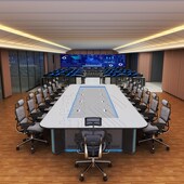 综合广播指挥中心调度台 监控室操作台 电力监控中心工作台中控台