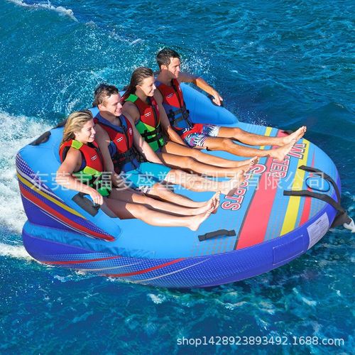 现货水上充气四人拖拉充气水上沙发船充气游艇拖拉船水上充气沙发