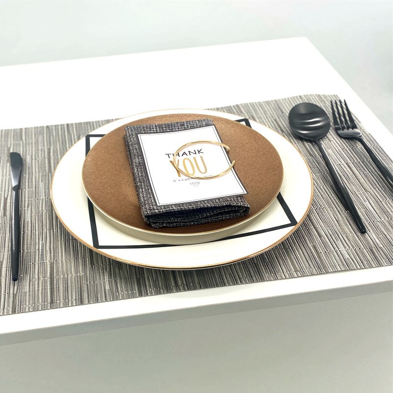 现代轻奢软装西餐具套装摆件样板房餐桌摆件装饰品简约西餐盘套装