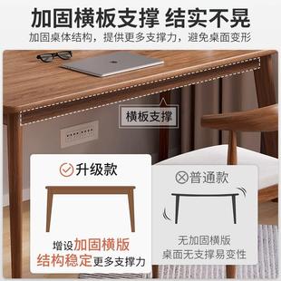 电脑桌书桌家用工作女学生卧室写字简易桌子办公出租屋实木腿 台式