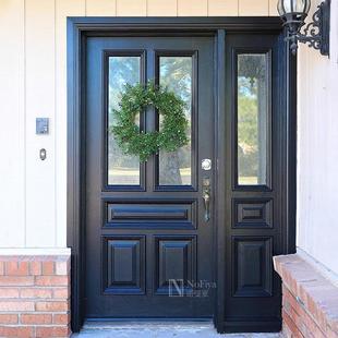 玻璃大门入户门防盗农村自建房家用进户门 高端防爆别墅铸铝门法式