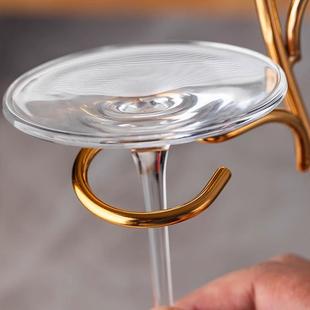 饰红酒架摆件倒挂高脚杯悬挂高档轻奢家用酒架 家用红酒杯架酒柜装