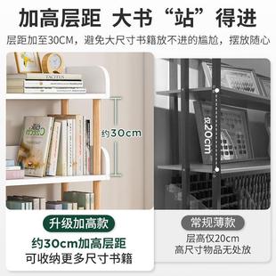 书架家用收纳置物架多层客厅展示架零食架落地实木腿简易储物货架