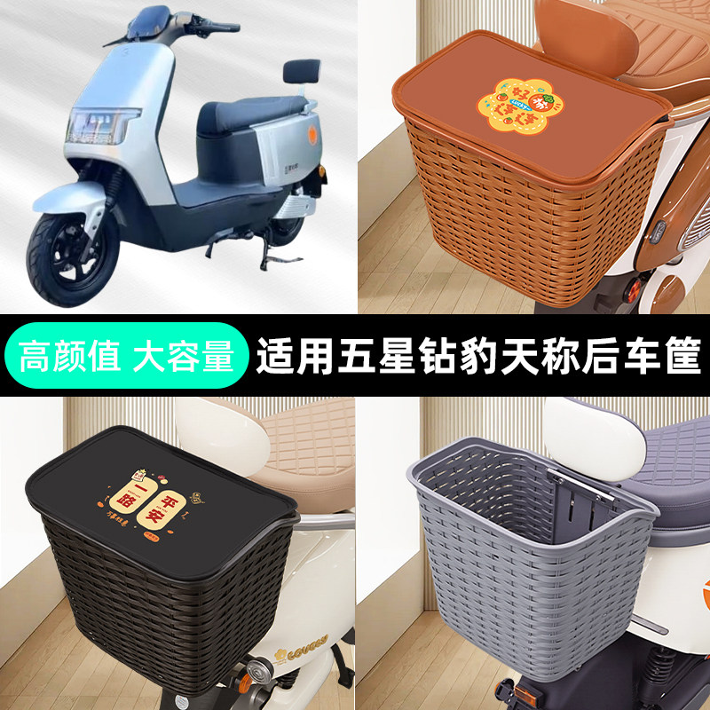 适用五星钻豹天称电瓶电动车后备箱后尾箱通用大容量支架配件大全