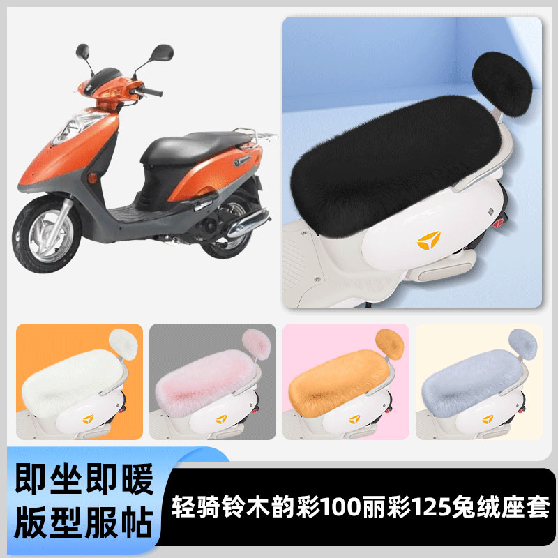 适用轻骑铃木韵彩100丽彩125电动车冬座套坐垫套座位防水防晒装饰