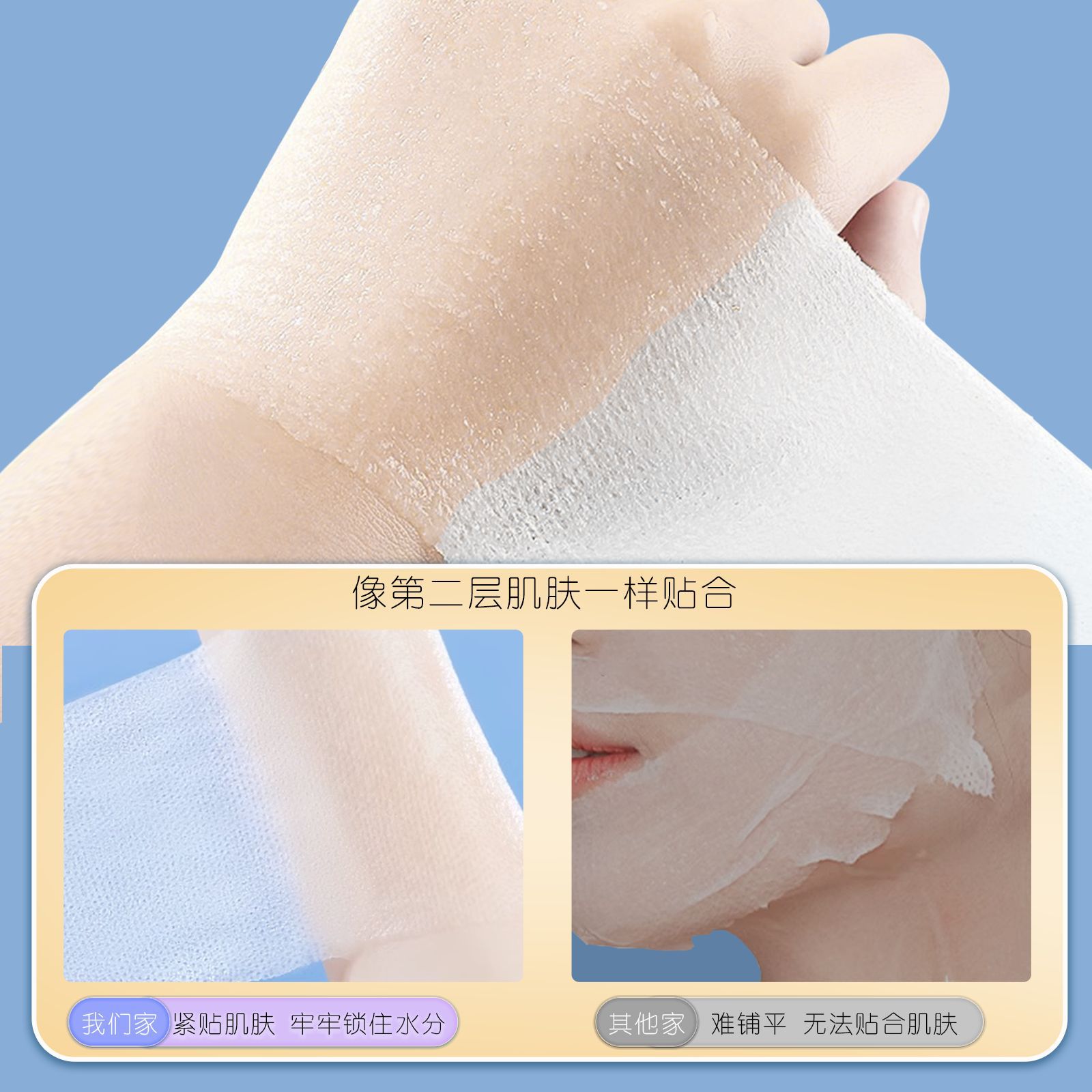 三合一湿敷棉片可拉伸敷脸专用化妆棉湿敷补水湿敷巾棉片独立包装