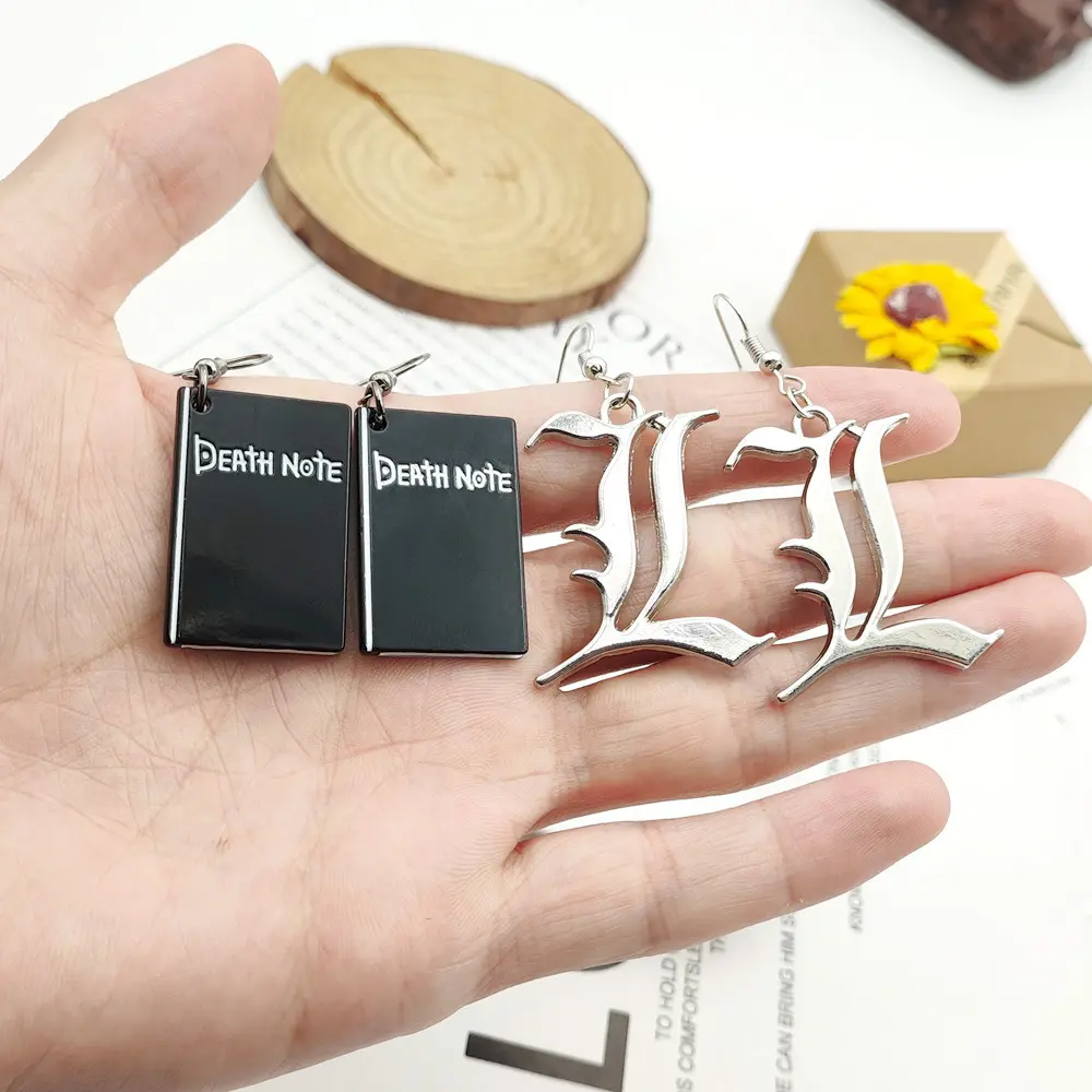 死亡笔记l耳环death note死神黑色笔记本耳坠耳饰夜神月