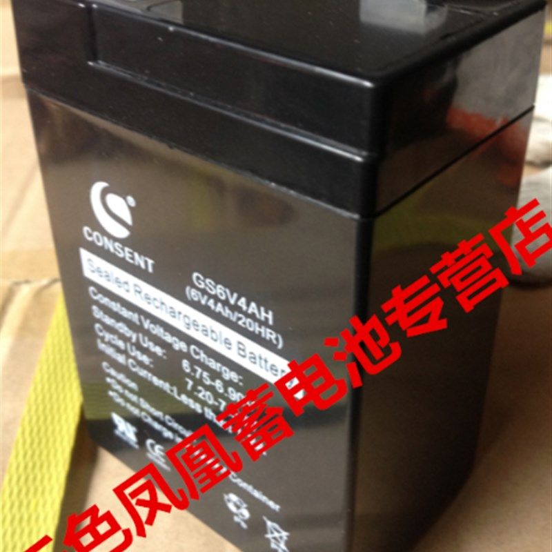CONSENT蓄电池 GS6V4AH 6V4.0AH 电子称 东南百鹰友声吊钩秤电池