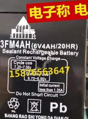 LS电池 3FM4AH (6V4AH/20HR)  耀华电子称电池 台秤 快递称蓄电池