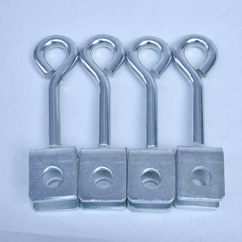 镀锌吊钩管夹非标定制流水线挂钩羊眼圈管夹钩子方钢卡子管卡