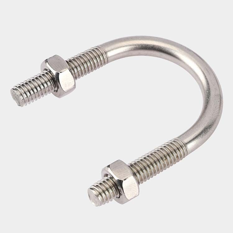 304不锈钢U型螺栓螺母U型卡u形栓U型螺丝U型丝管卡管固定卡抱箍M6