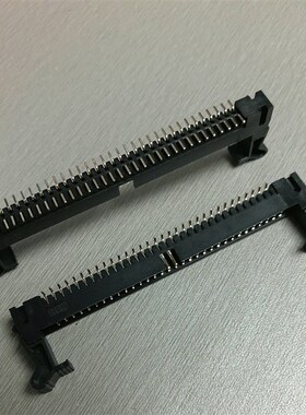 2.0mm间距 64PIN贴片牛角插座 2*32双排弯针 64PIN牛角弯针连接器