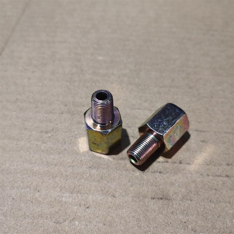 外丝R1/8-转内丝RC1/4英制锥螺纹铁接头外表镀锌1分变2分接0102