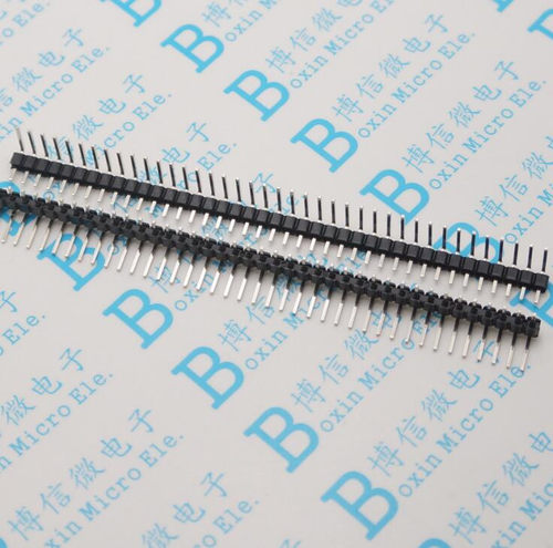 2.54 单排弯针 排针 间距2.54MM 1*40P 弯排针 单排弯针