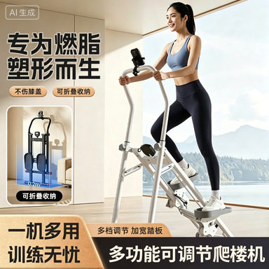 暴汗爬楼机家用有氧折叠计数