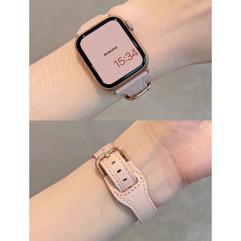 高级柔软皮质适用小米9pro小米8pro表带真皮红米watch5红米watch4