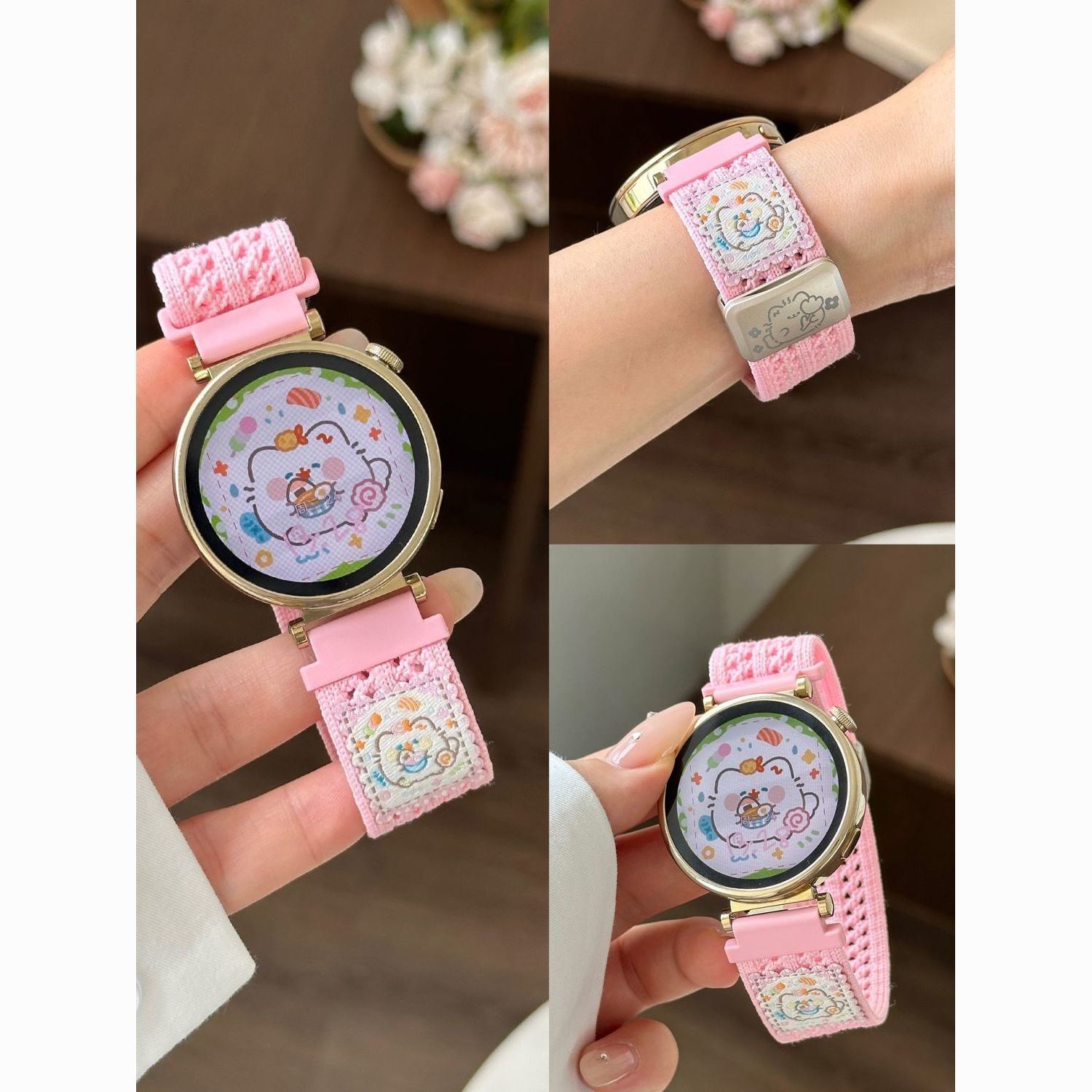 适用 oppo watch X2表带手表watch 4pro女表夏天watch3/se磁吸猫