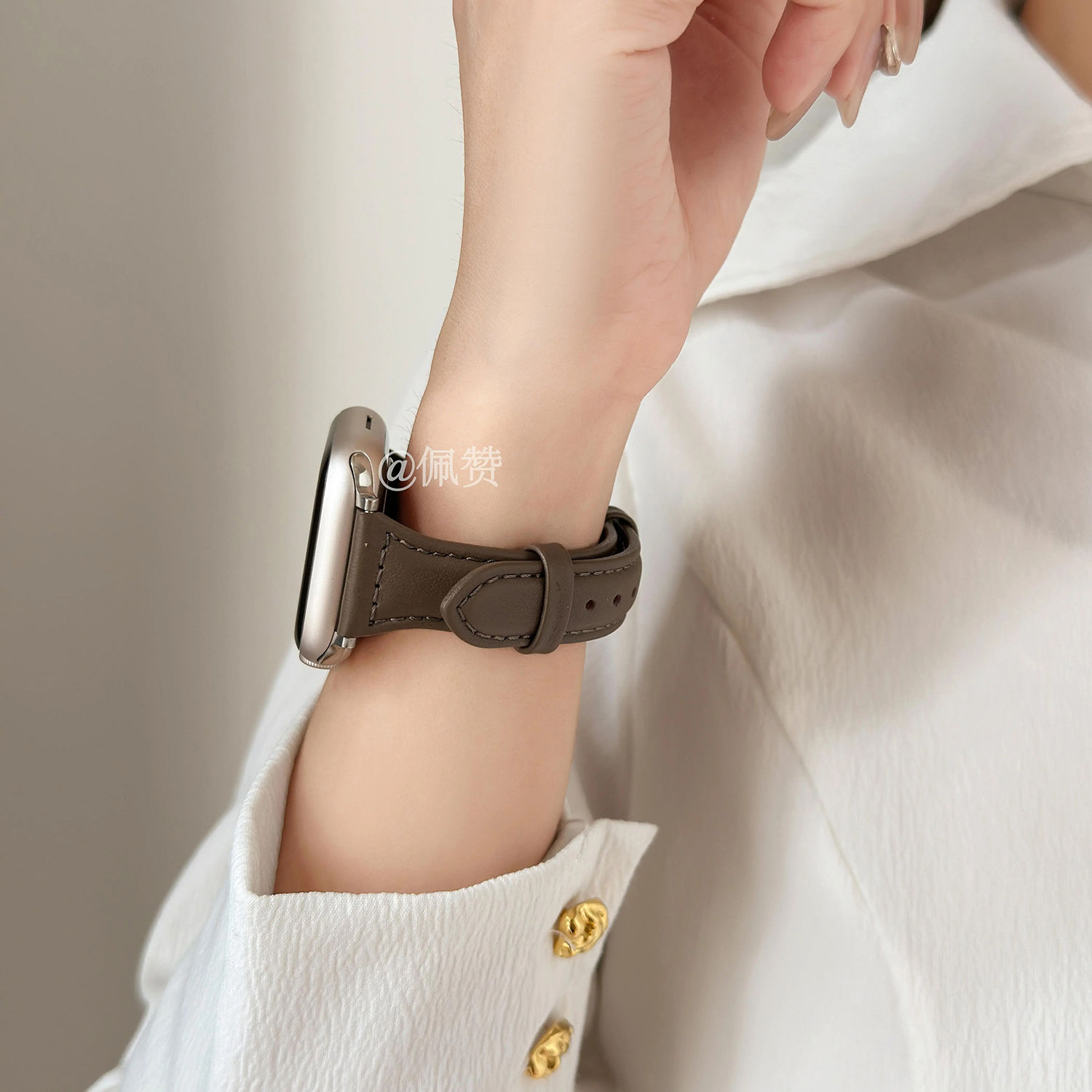 细款小蛮腰oppo watch3/2/X/3pro手表4pro表带新款真皮质男女适用