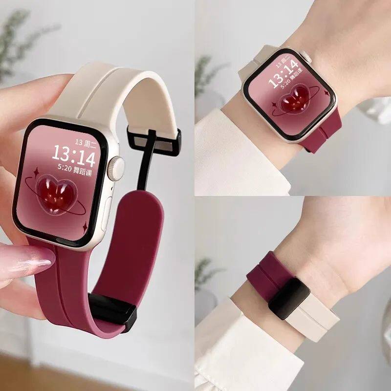 适用vivowatch3磁吸硅胶表带iqoo新款智能运动手表wa