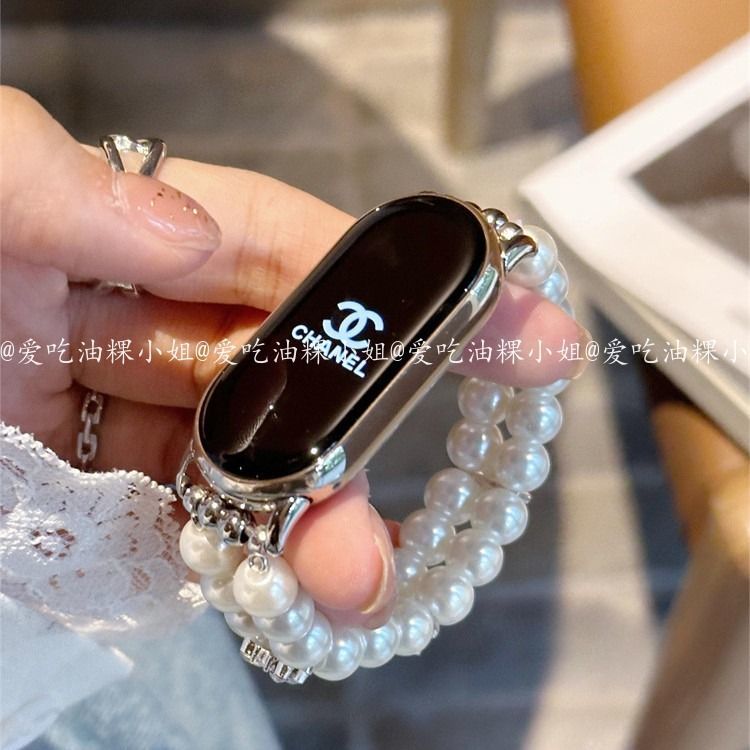 双排珍珠弹力款小米手环8表带适用小米9新款腕带小米8表带NFC通用