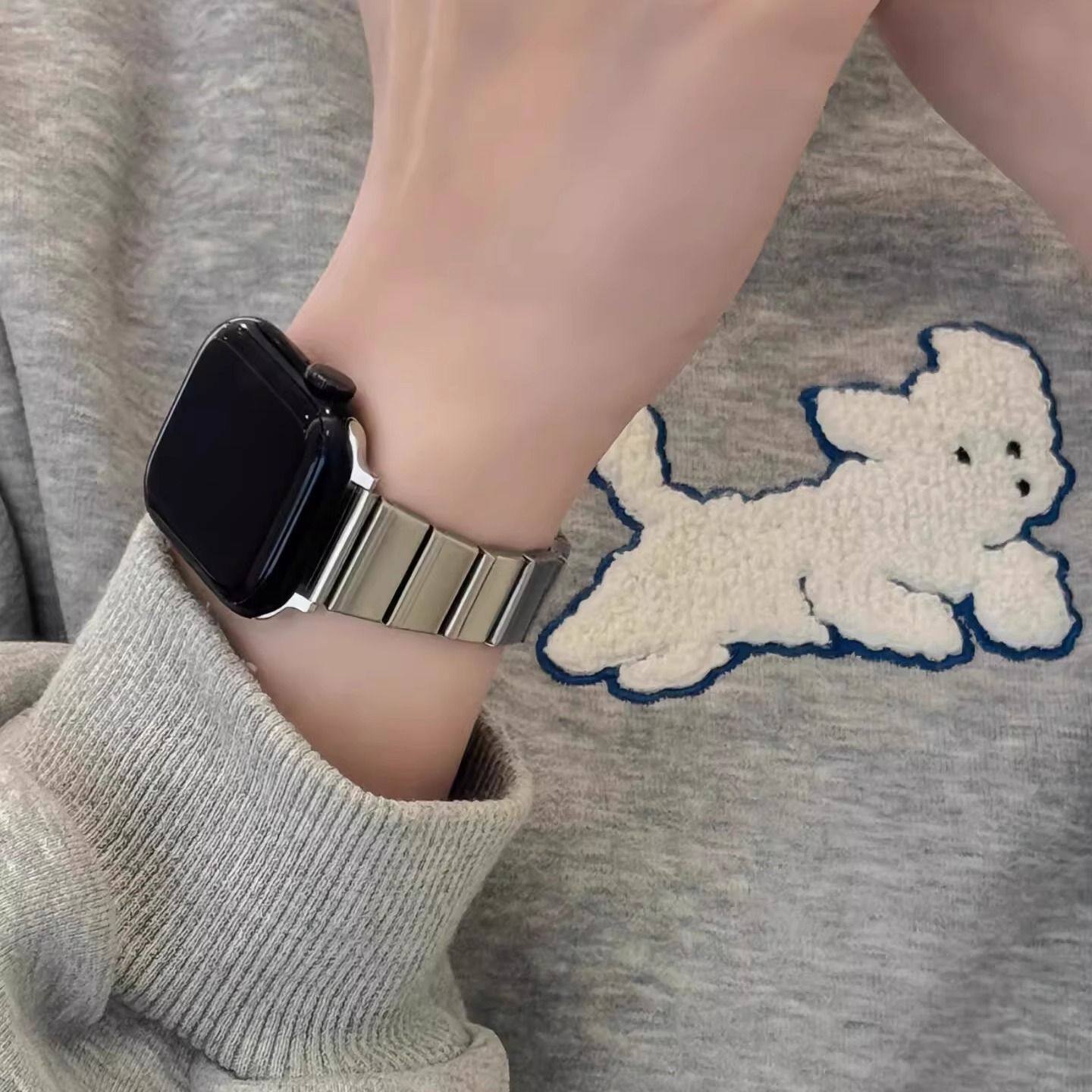 新款高级感苹果iwatchS11手表98华强北s10表带金属不锈钢男女适用,手表,配件,淘宝优惠券,粉丝福利购,淘宝优惠卷