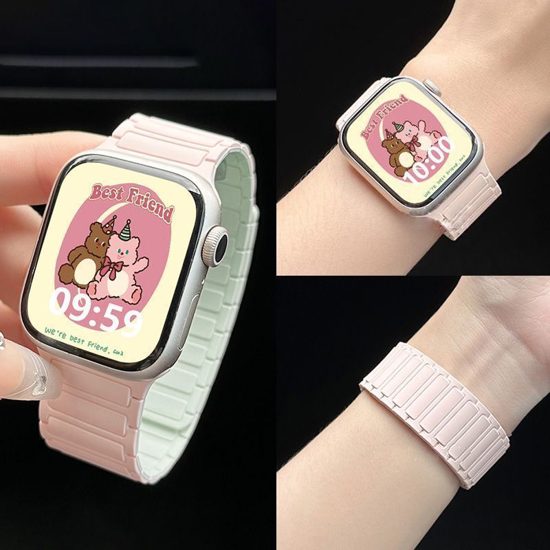 张婧仪液态硅胶iWatch11表带适用苹果S11磁吸表带iWatch10/SE