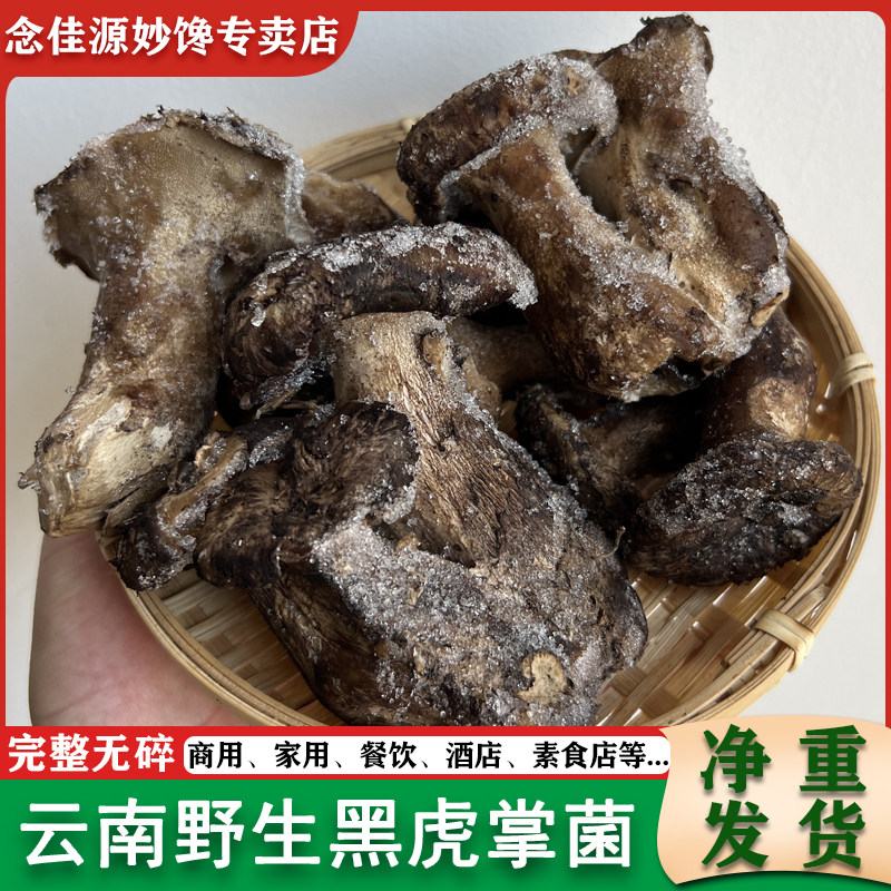 藏区黑虎掌菌新鲜野生冰鲜冷冻野生菌1000g商用家用素食店用菌菇