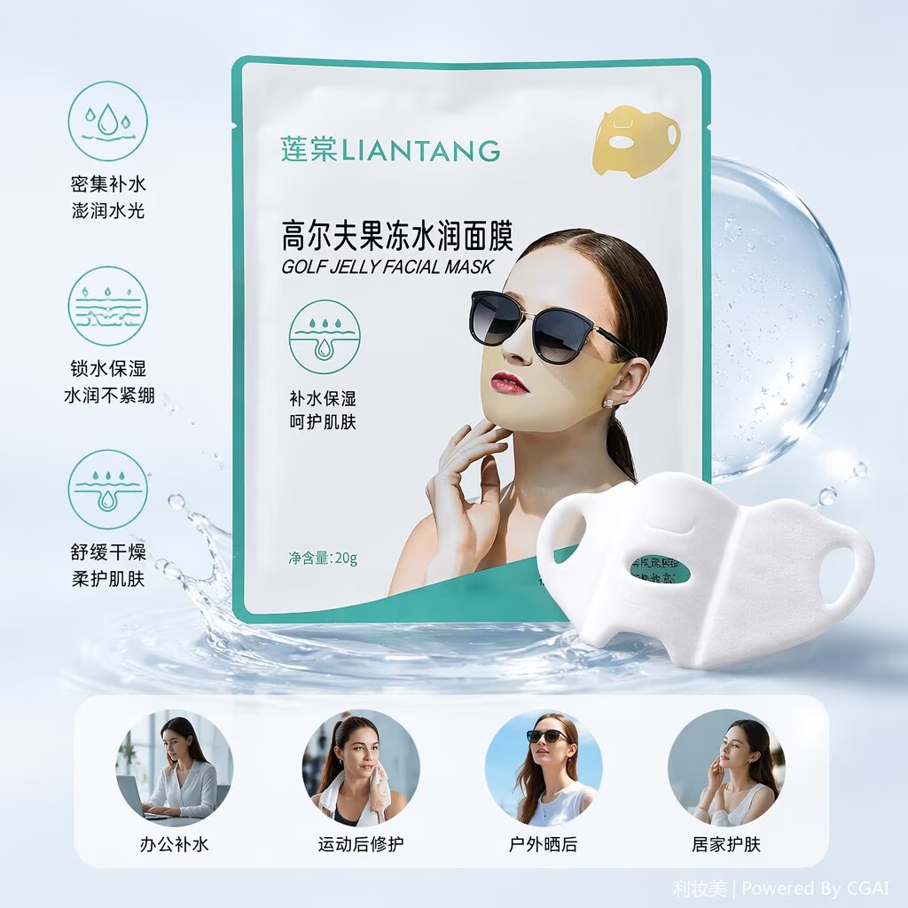 莲棠高尔夫果冻补水保湿面膜