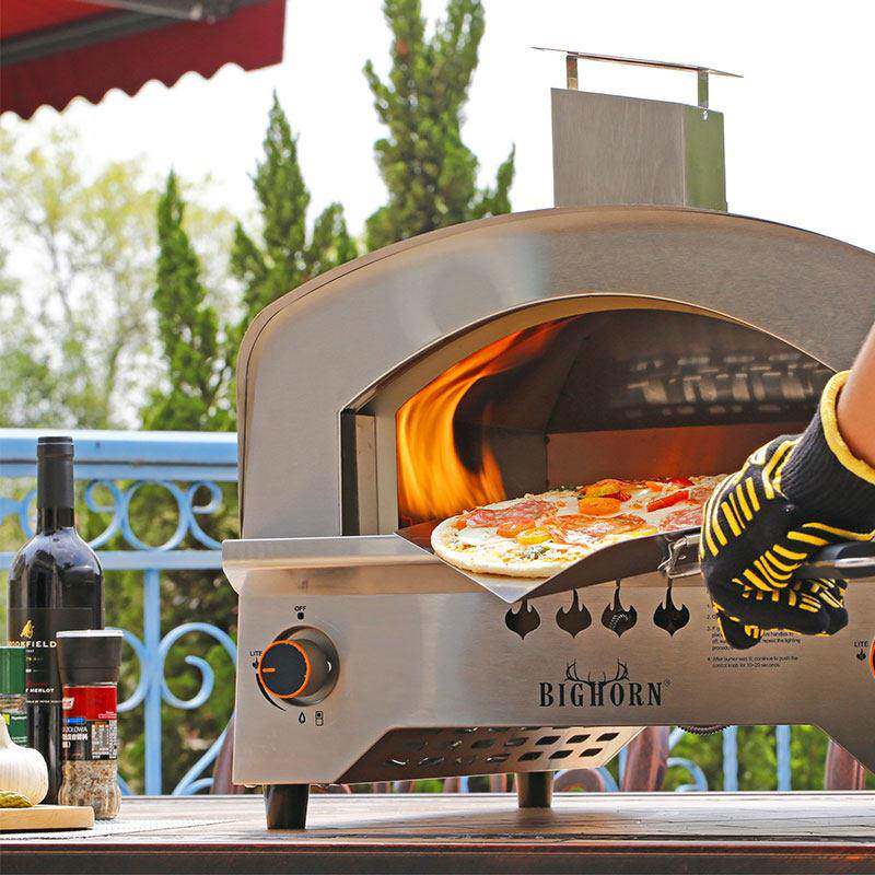 大号燃气披萨炉窑炉意式经典披萨烤炉不锈钢烤箱拿坡里Pizza Oven