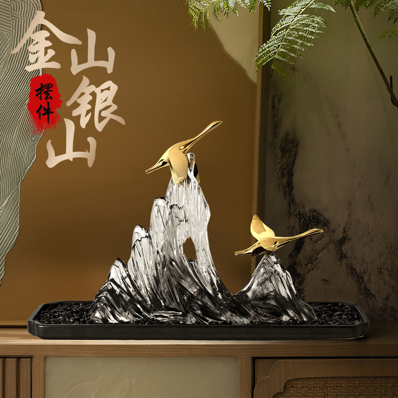 新中式客厅摆件高端大气上档次玄关酒柜电视柜办公室桌面软装饰品