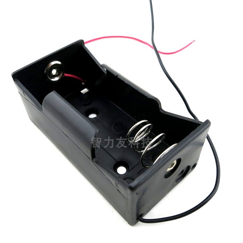 1节1号电池座大号D型单节干电池盒带粗线1.5V电源盒塑料盒电池仓