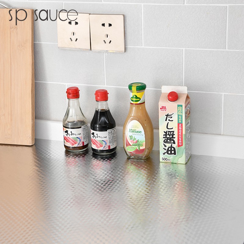 日本铝箔防油污贴纸厨房台面翻新自粘耐高温柜子防霉防潮防水贴
