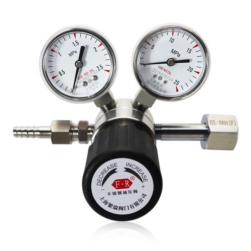 不锈钢氩气减压阀YAR12R-1.6R高纯气特气 气瓶调整器AR表316L繁瑞