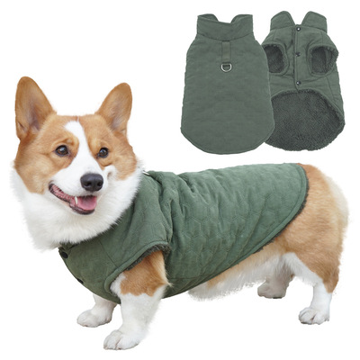 宠它宠物衣服秋冬狗衣服加厚可牵引柯基泰迪金毛狗狗棉衣现货