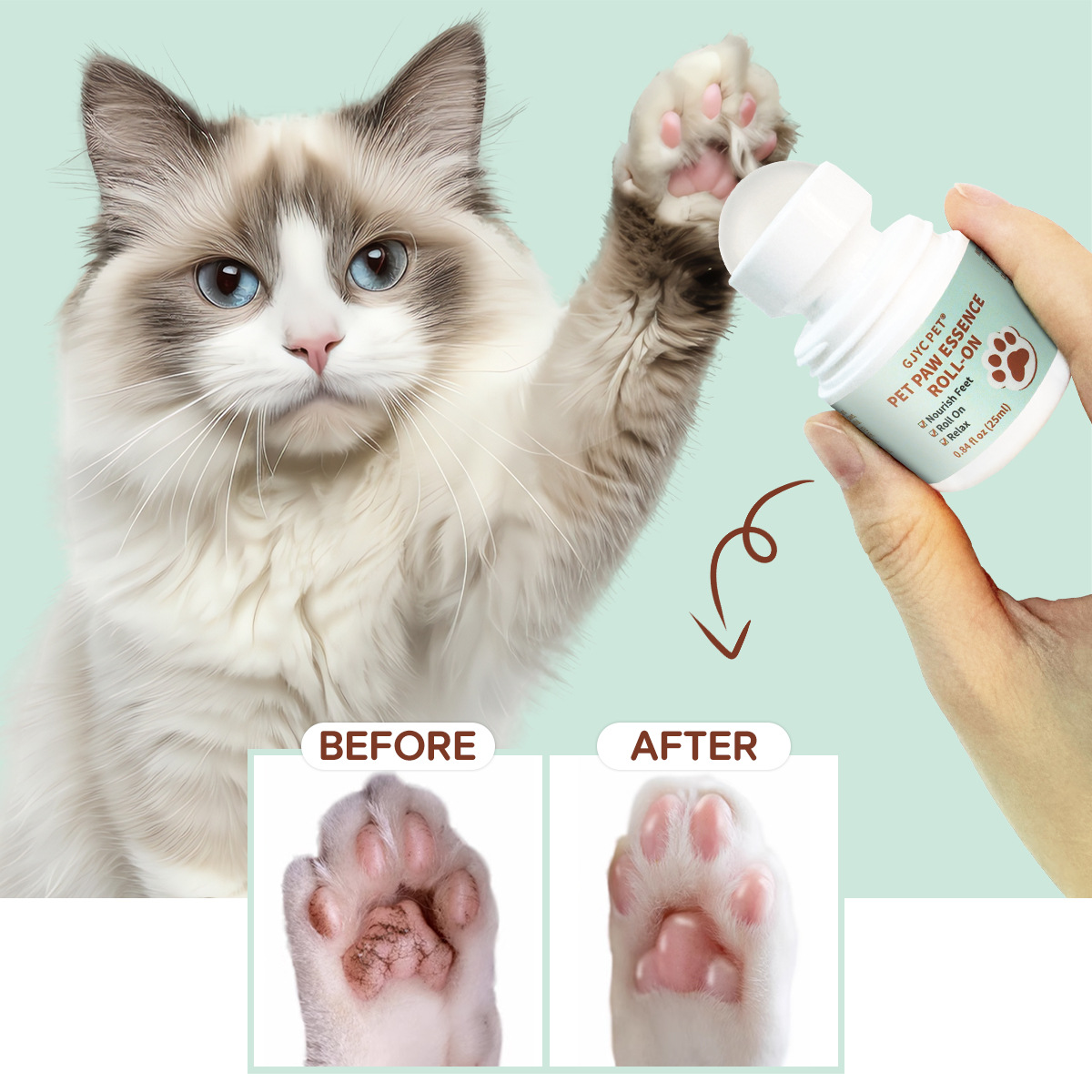 宠物专用护足油猫咪爪子防干裂护爪膏狗狗脚掌肉垫护