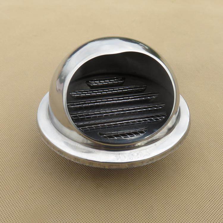 不锈钢通风口风帽 室外外墙防风防雨帽球形排气罩厨房出风口75mm