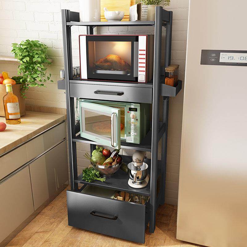 厨房微波炉置物架落地多层太空铝橱柜放锅具家用收纳用品烤箱架子,厨房/烹饪用具,抹布架/厨房清洁收纳架,淘宝优惠券,粉丝福利购,淘宝优惠卷