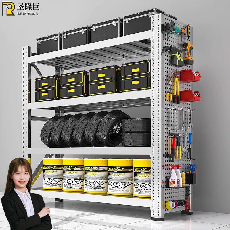 304不锈钢重型货架可调节带洞洞板多层仓储仓库地下室冷库置物架