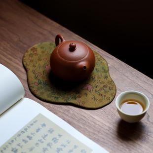 香云纱茶壶垫小型壶承双面干泡垫家用泡茶功夫茶具零配件禅意茶道