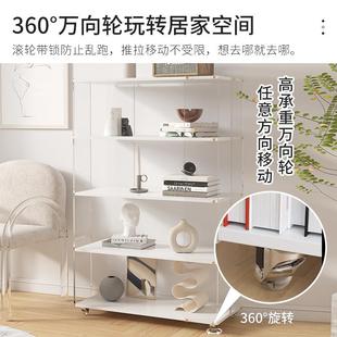 旋转书架家用客厅可移动儿童绘本架置物架多层简易落地书柜收纳架