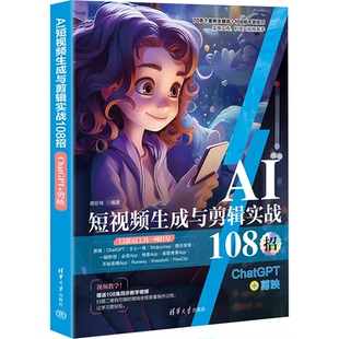 正版新书 AI生成与剪辑实战108招 ChatGPT+剪映 蒋珍珠 清华大学出版社