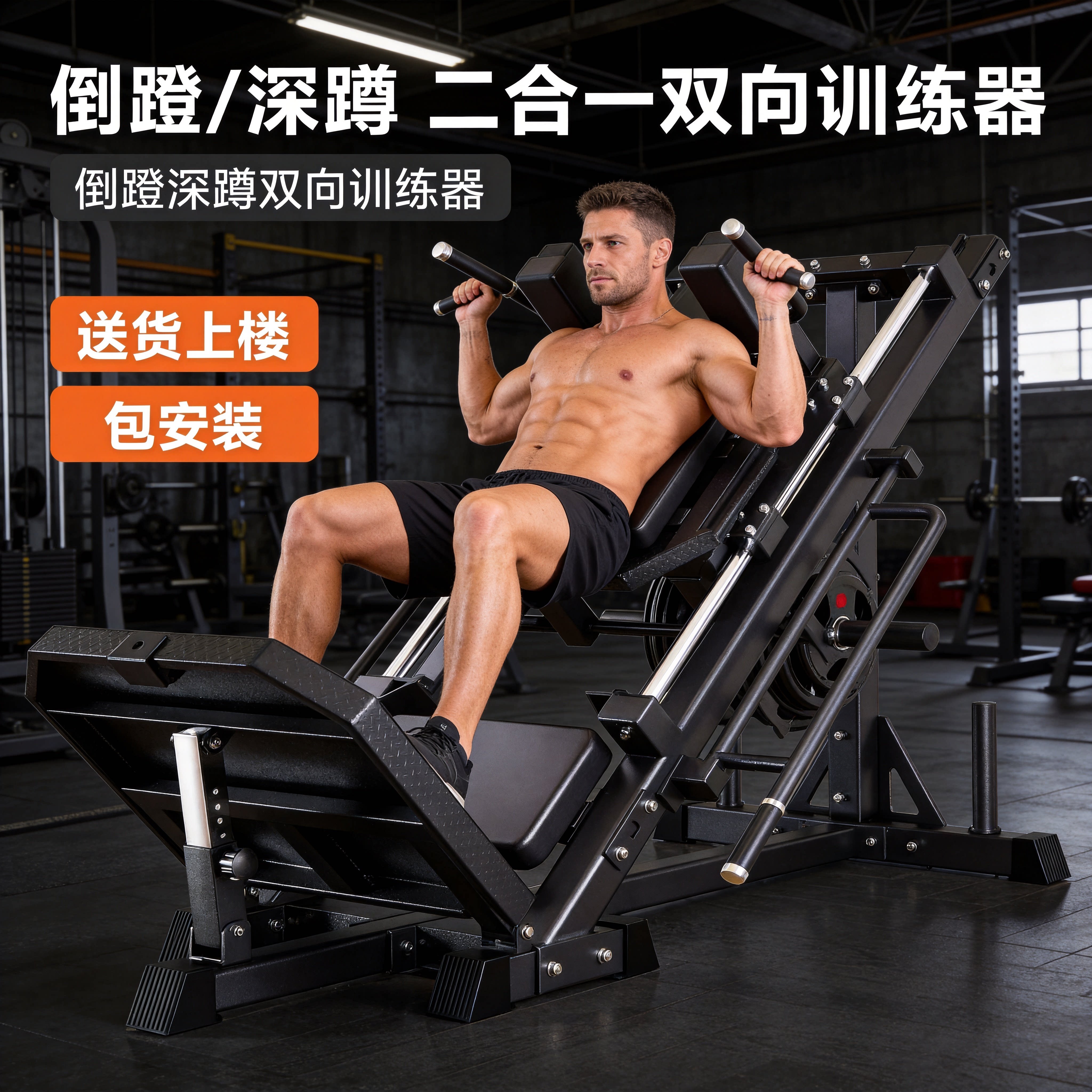 德国哈克倒蹬机深蹲机综合训练器