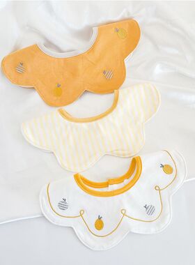口水巾婴儿围嘴新生防水吐奶口水围兜男宝宝围巾棉质口水兜0-2岁
